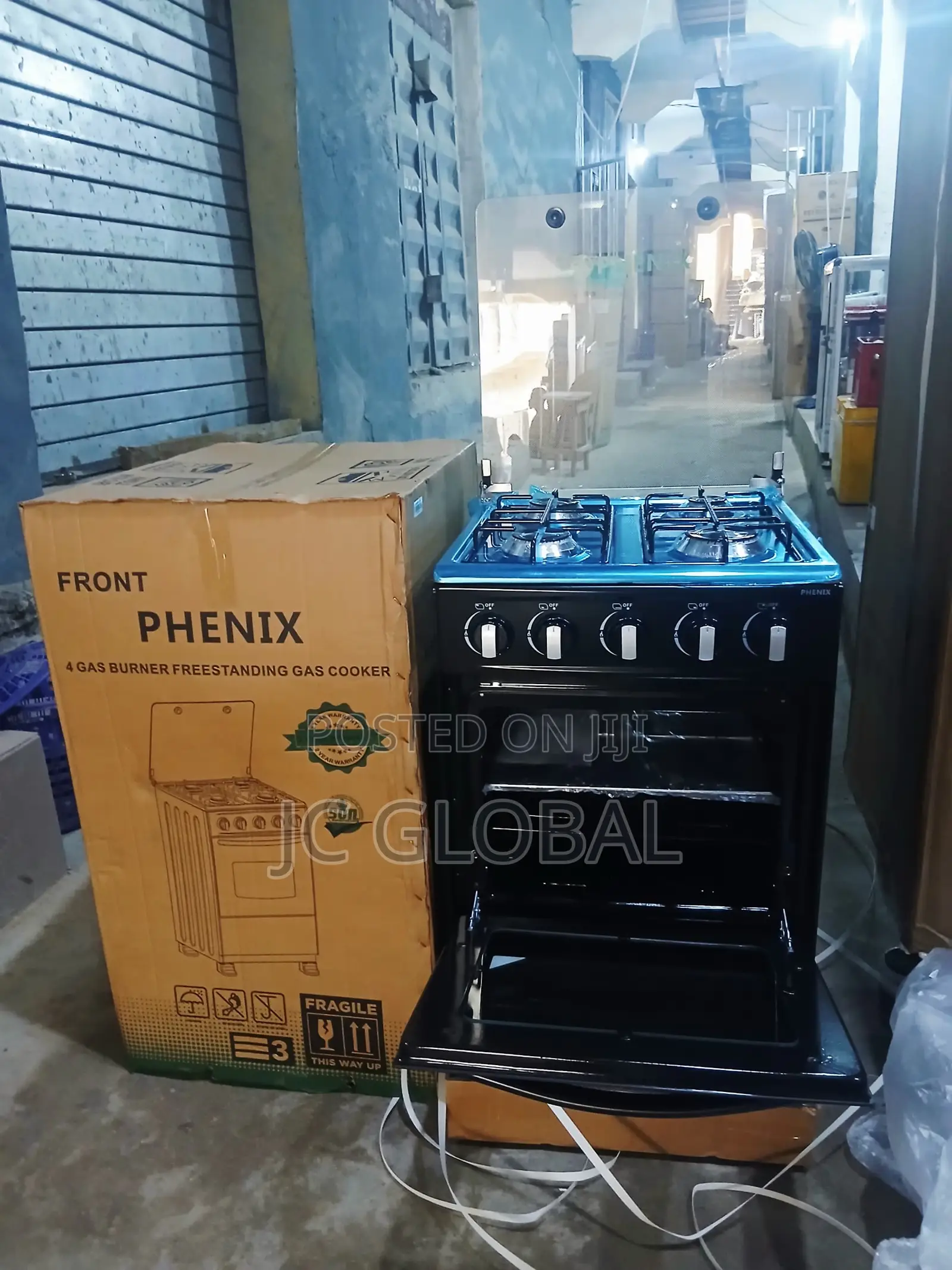Original Phenix 50by50 4gas Burner Standing Cooker