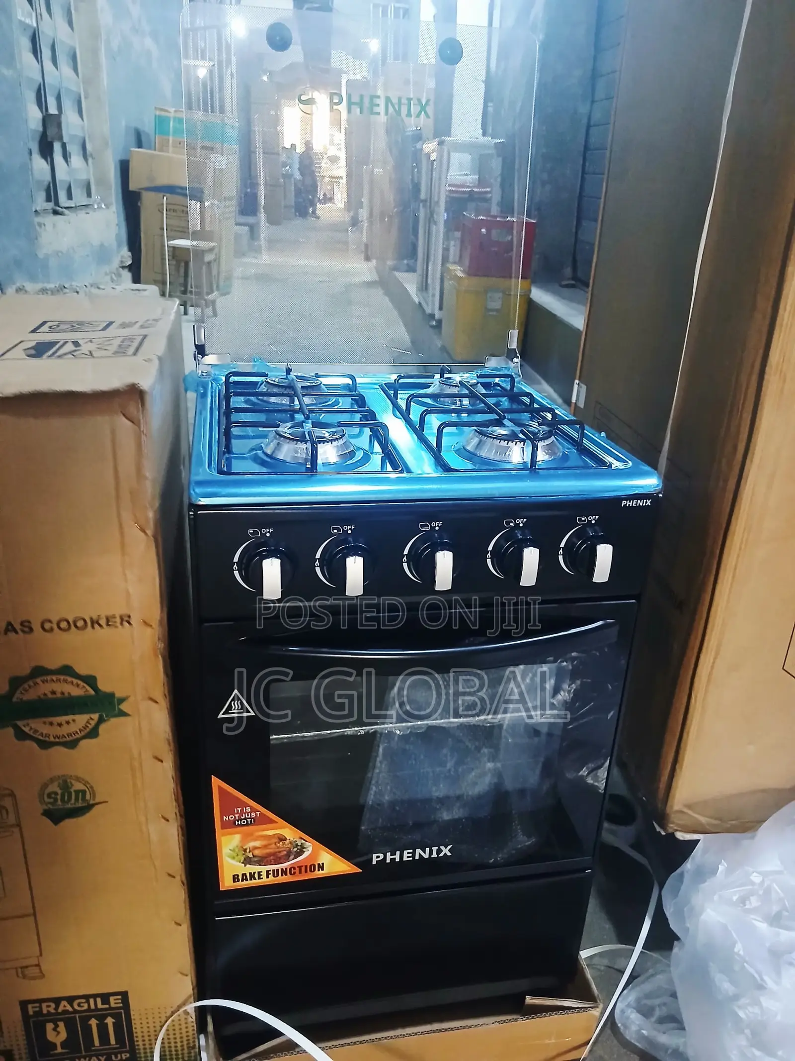 Original Phenix 50by50 4gas Burner Standing Cooker