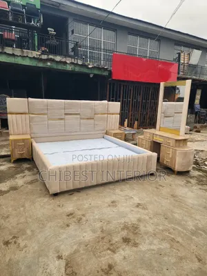 Luxury 6by6 Set of Cream Coloured Bed.