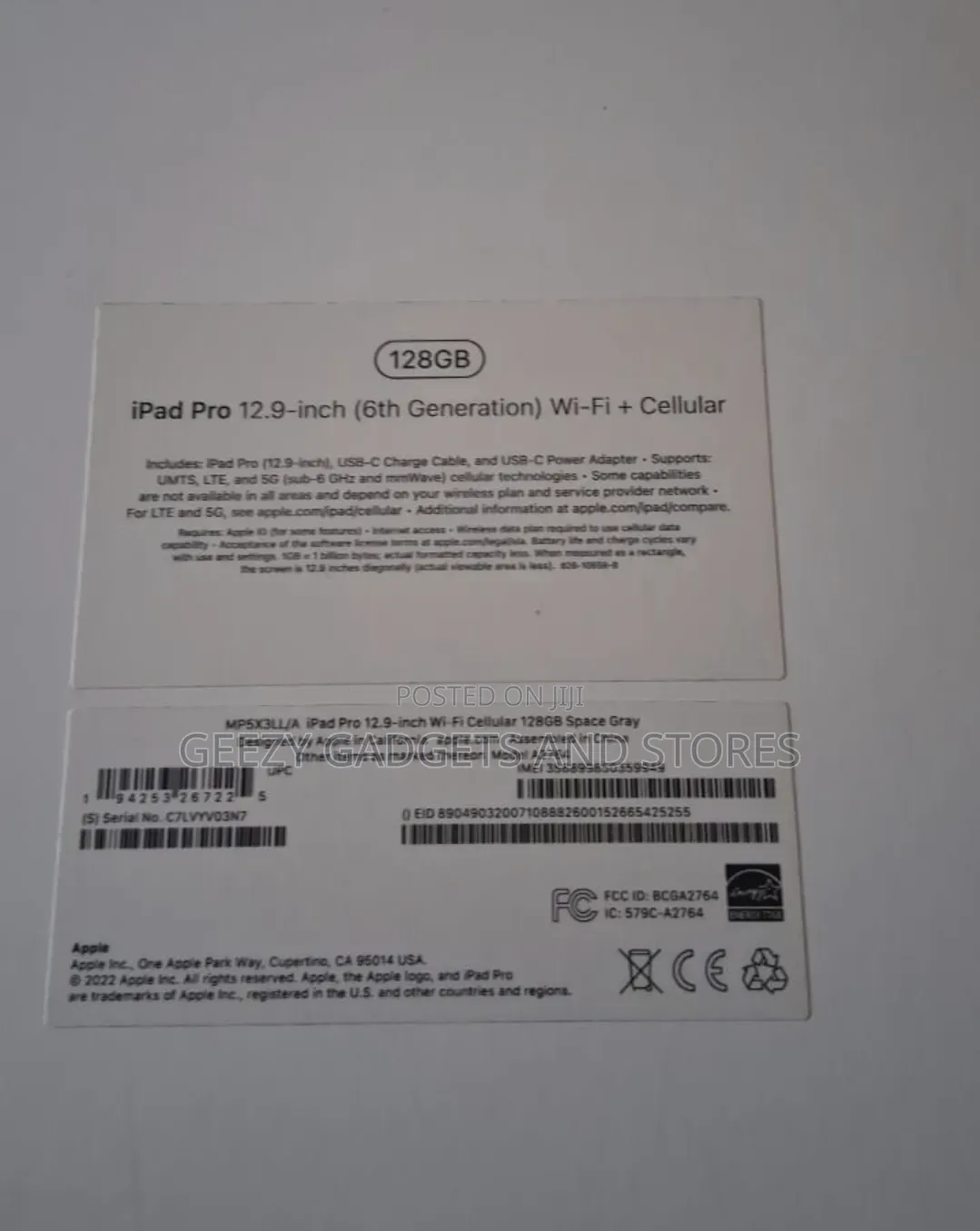 Apple iPad Pro 12.9 (2022) 128 GB Gray
