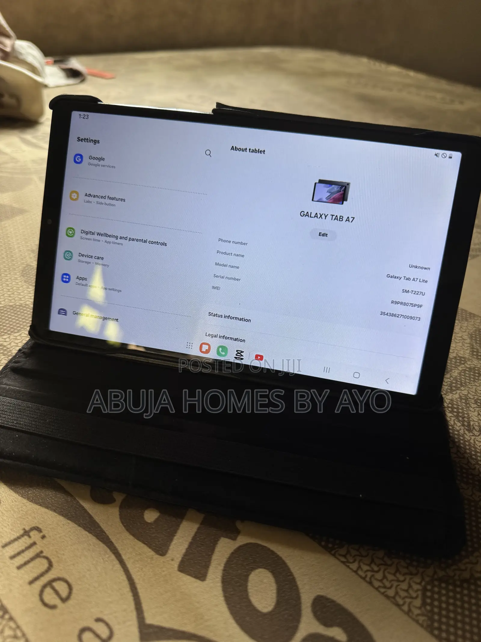 Samsung Galaxy Tab A7 Lite 32 GB Black