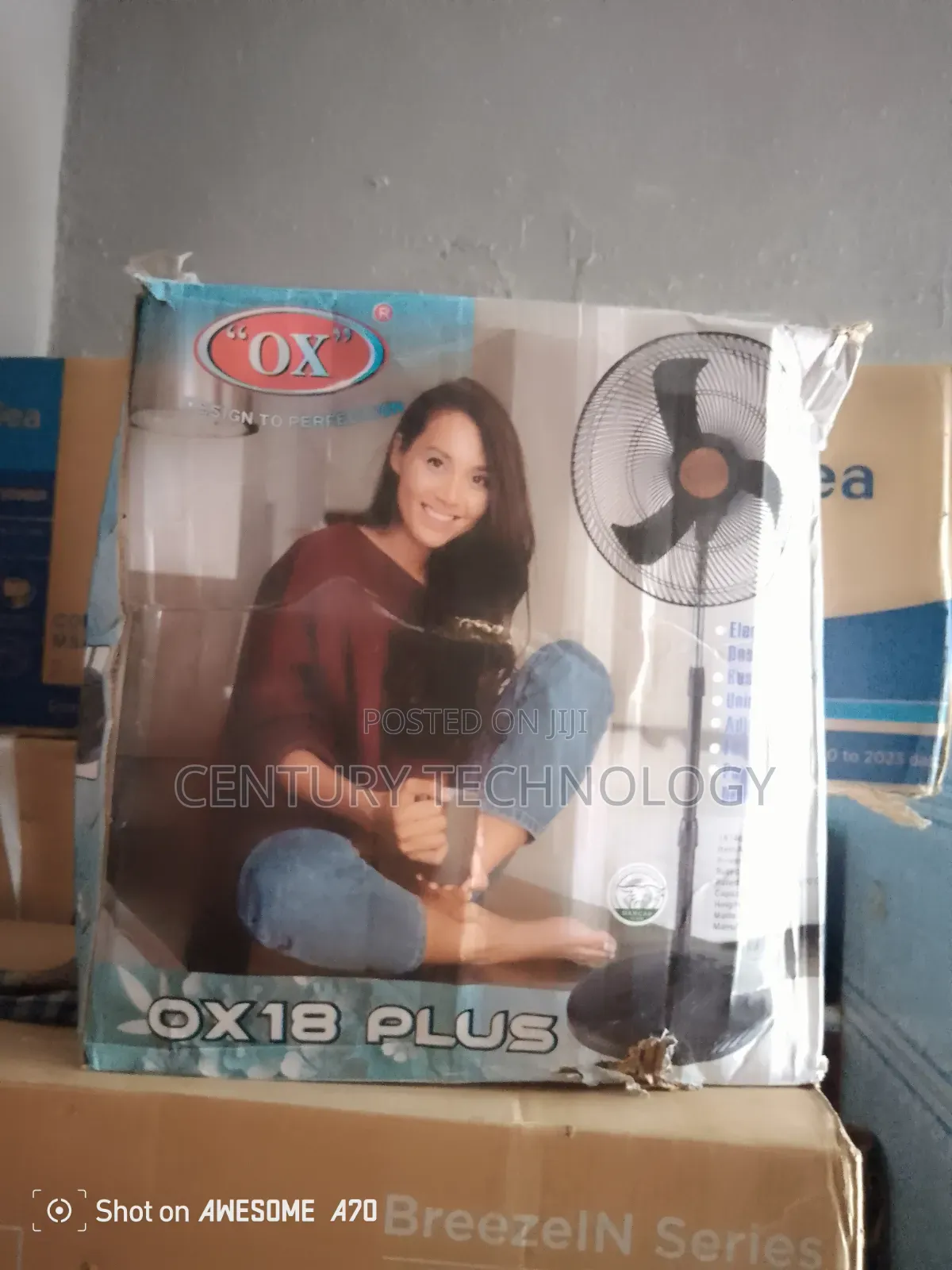 Brand New Ox 18 Inch Plus Standing Fan Heavy Duty Adjustable Height