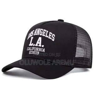Los Angeles Black Mens Baseball Face Cap