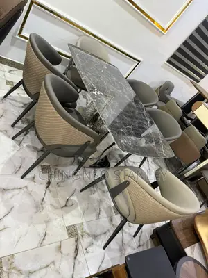 Luxury Marble Dining Set By6 Seater Pu5