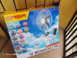 Affordable Qasa 18" Rechargeable Standing Fan With Led Bulbs Remote