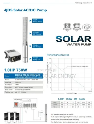Solar Pump Machine 1hp AC Dc