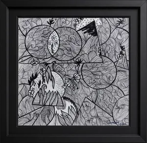 Original Hand Drawn Framed Artwork