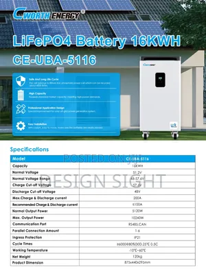 16kwh C Worth Energy Lithium Battery