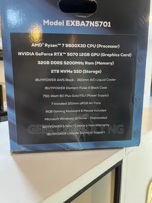 New Desktop Computer iBUYPOWER 32GB AMD Ryzen 7 SSD 2T