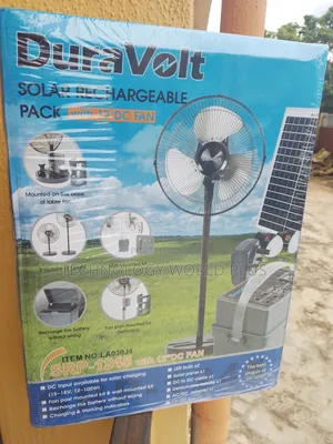 Duravolt 5-in-1 Unit With a 12" DC Fan, LED Bulbs, USB/DC Outputs