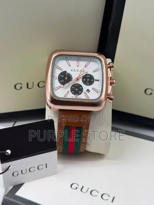 Gucci Leather Chronograph Watches
