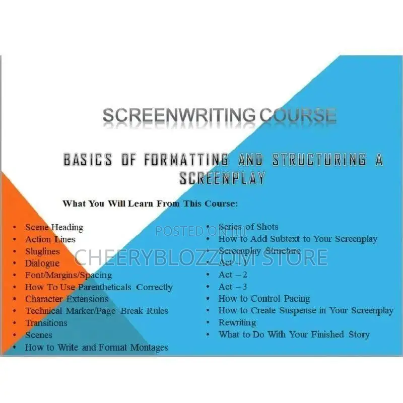 I'm a Professional Screenwriting TeacherLooking for Students