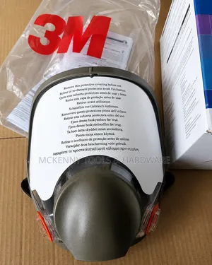A 3M 6000 Series Full Facepiece Reusable Respirator.