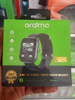 Oraimo Watch 6 (OSW-807) – Wireless HDCalling + Free Extra Strap