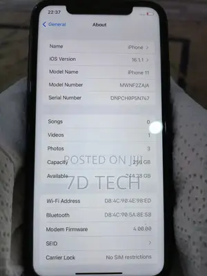 Apple iPhone 11 256 GB Black