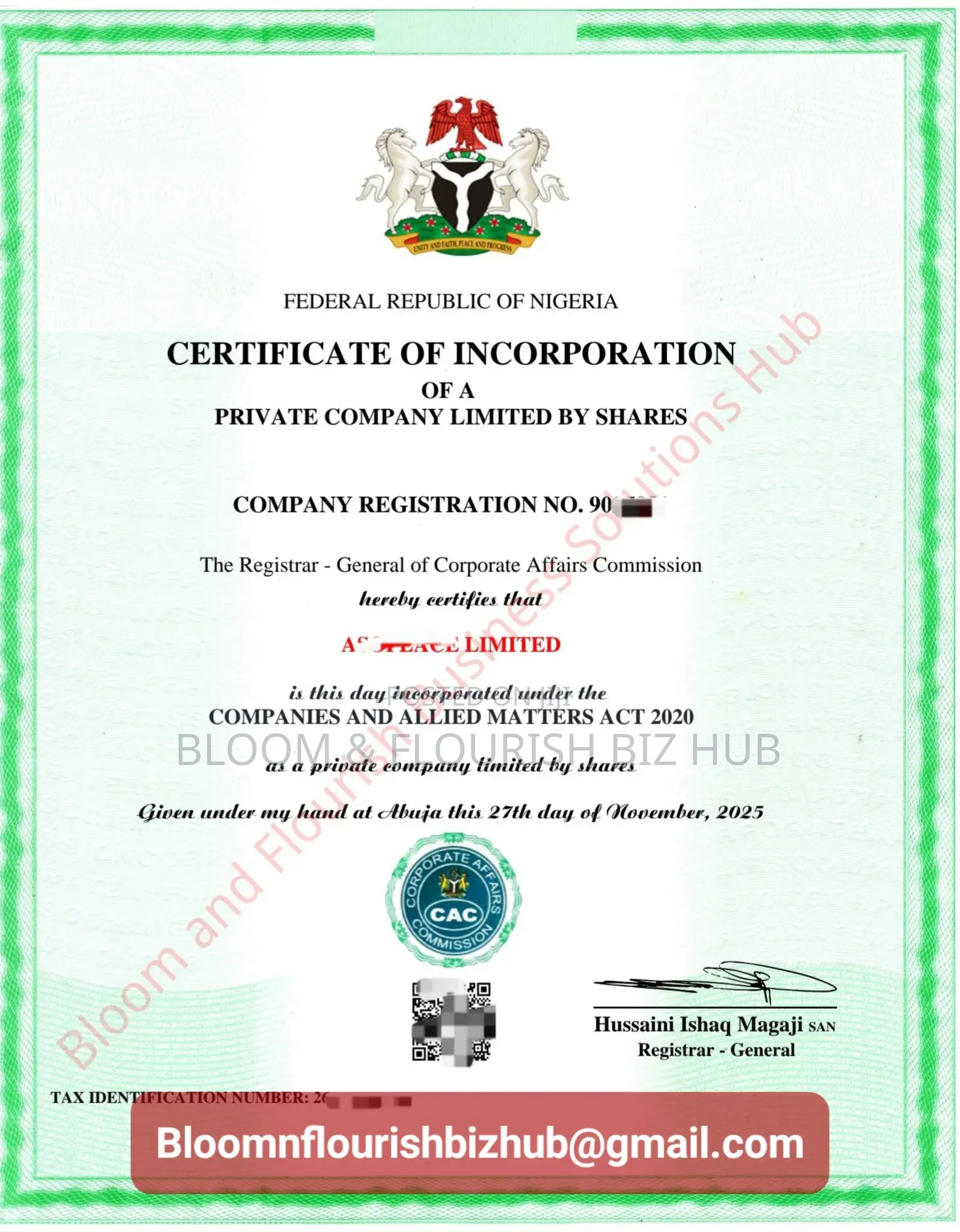CAC Company Registration