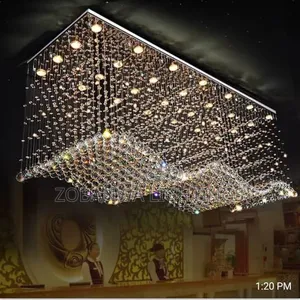 Luxury Rectangle Raindrop Crystal Ceiling Light