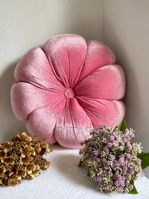Pink Flower Throw Pillow