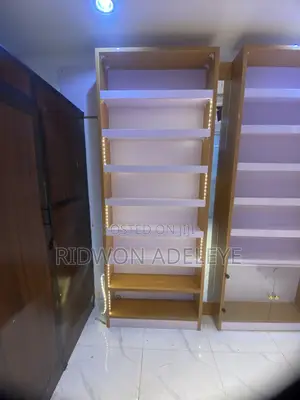 Display Shelves With Led Light and Reception Desk