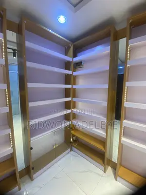 Display Shelves With Led Light and Reception Desk