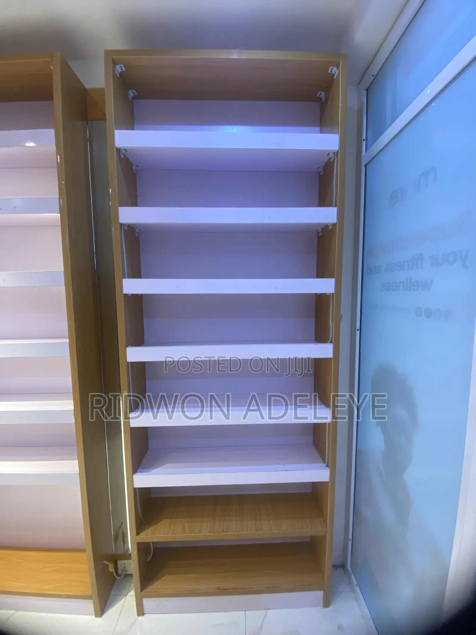 Display Shelves With Led Light and Reception Desk