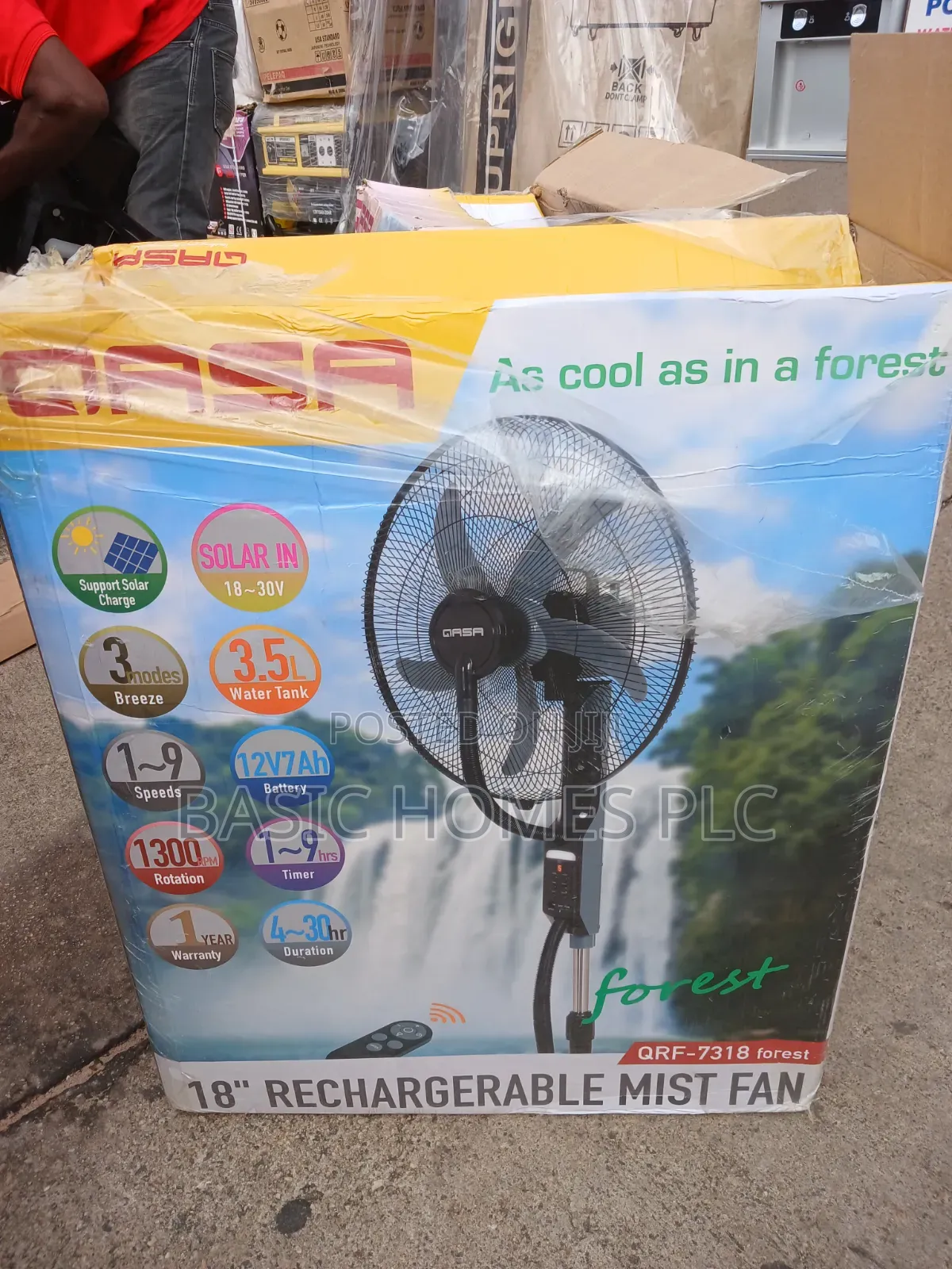 Qasa Rechargeable Water Mist Fan