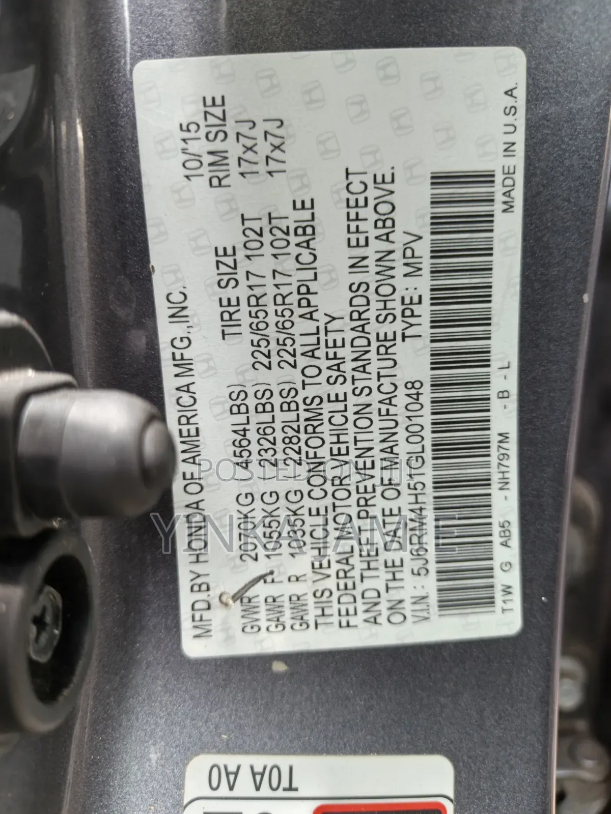 Honda CR-V 2016 Gray