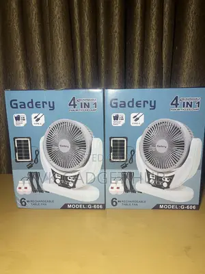 Gadery 4 in 1 Rechargeable Fan (Solar)