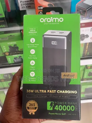 Oraimo 35W 40,000mAh Powerbank Q41 (OPB-7401Q) - AniFast