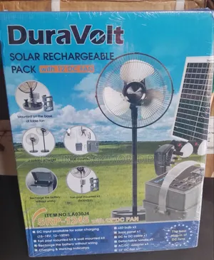 Duravolt Solar Rechargeable Pack 5 In1 + 2 Led Light, 15W Solar Panel