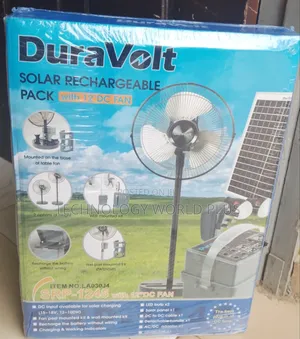 Original 5in1 Sola Pack Rechargeable With Table Fan + AC/ DC Adapter