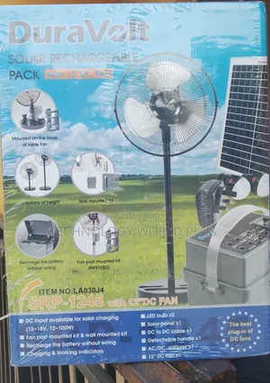 DuraVolt SRP-1245 Solar Pack + 12" DC Fan – Home Emergency Backup