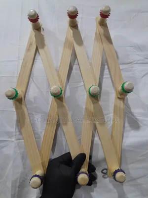 Collapsible Wooden Wall Hanger for Bags, Wigs Clothes
