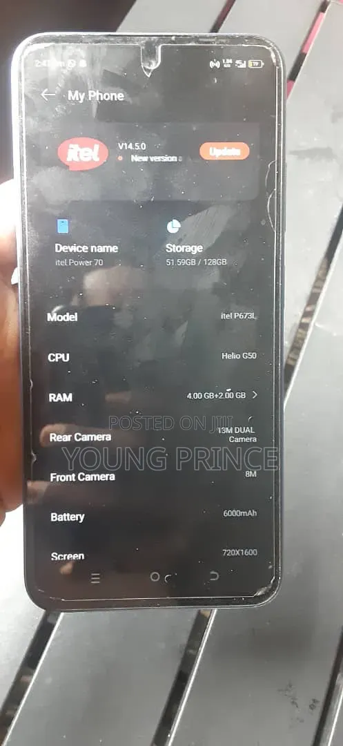 Itel Power 70 128 GB Blue