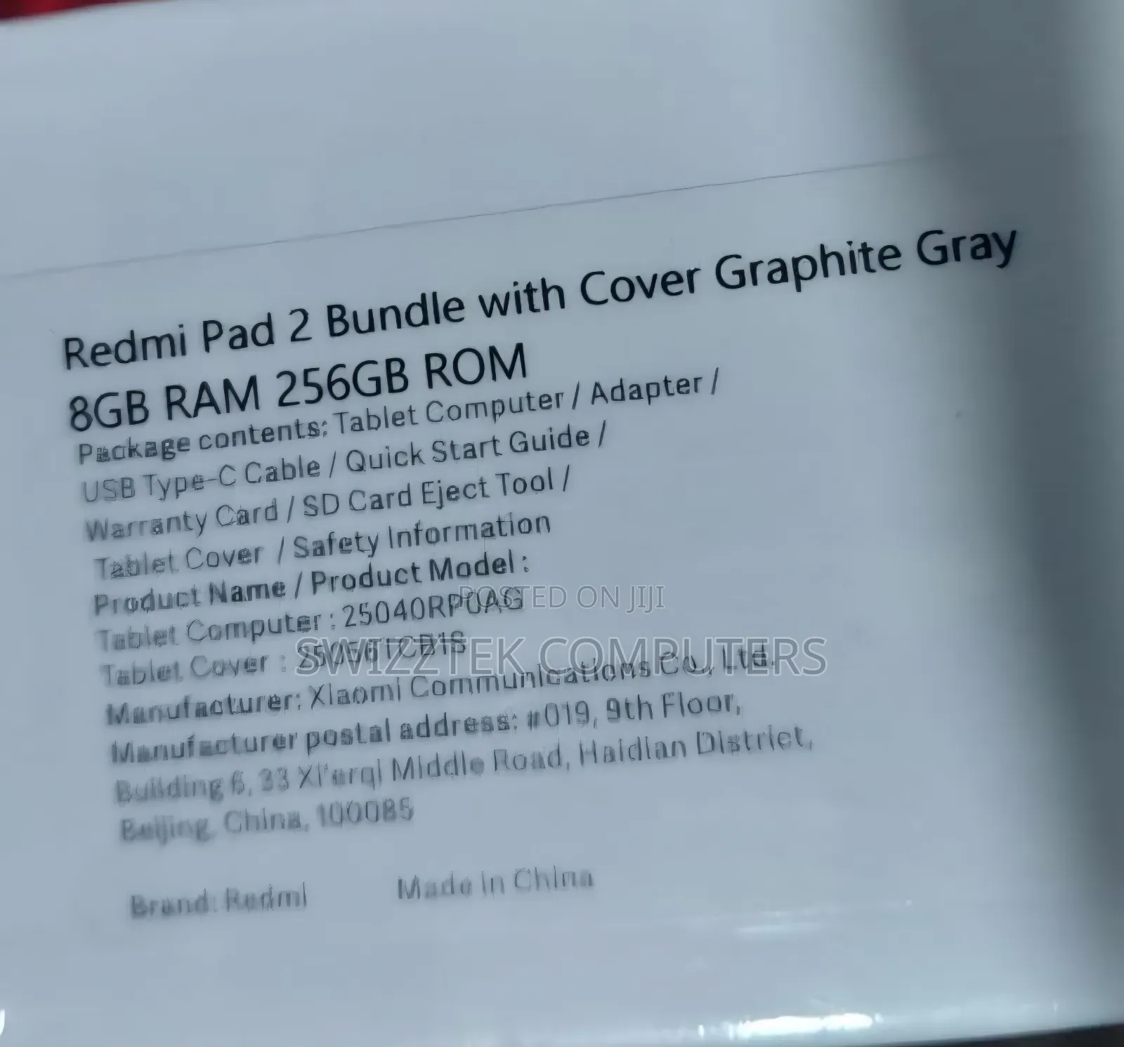 New Xiaomi Redmi Pad 256 GB Gray