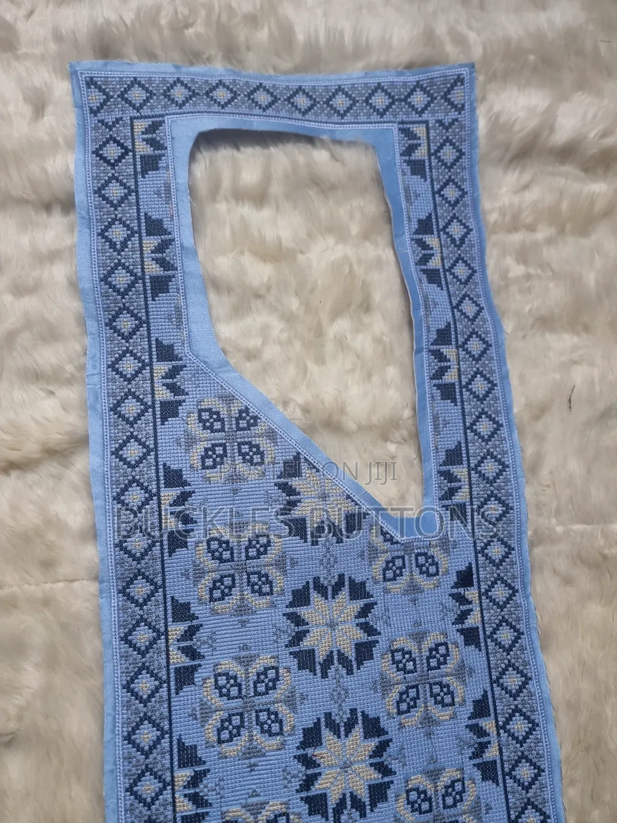Blue Agbada Monogram Design