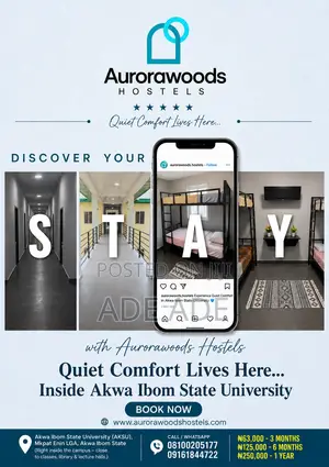 Furnished 1bdrm Shared Apartment in Aurorawoods Hostels, Mkpat Enin
