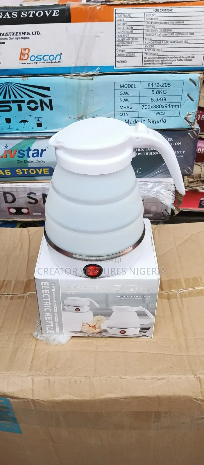 Kettle Electric Foldable Moblie,LOW CONSUMPTION,0.25lrt, Quick Boiler.