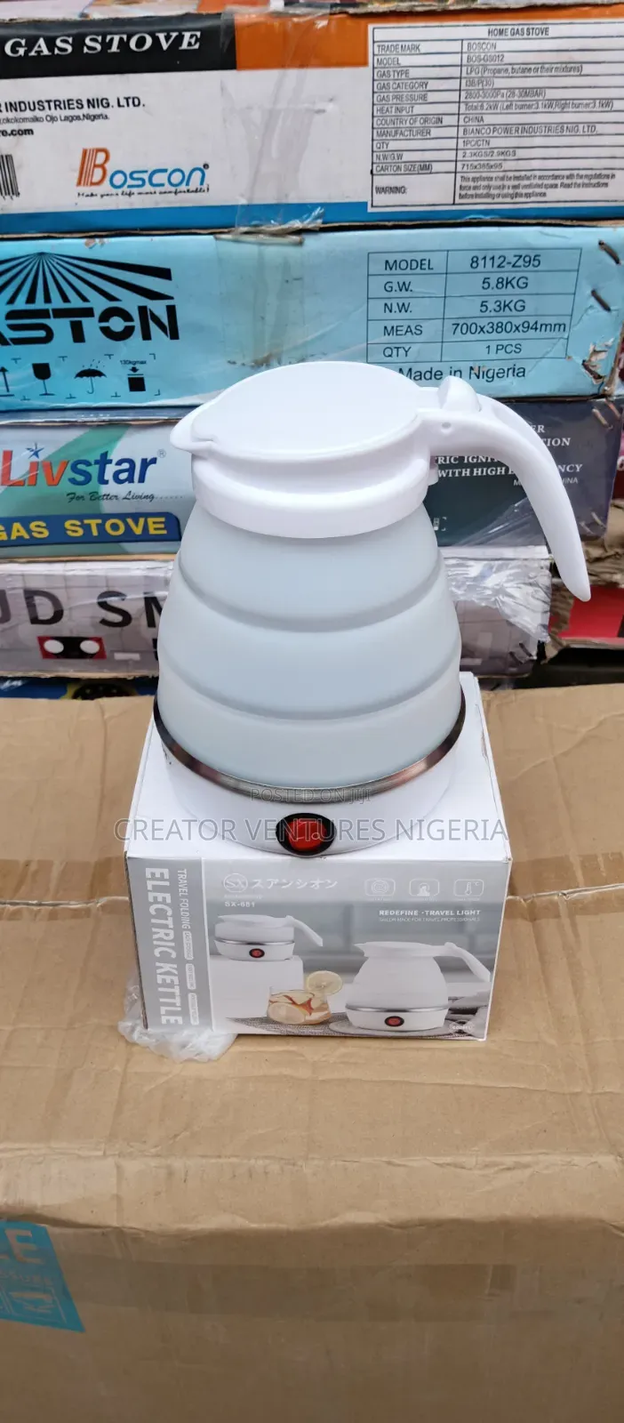 Kettle Electric Foldable Moblie,LOW CONSUMPTION,0.25lrt, Quick Boiler.