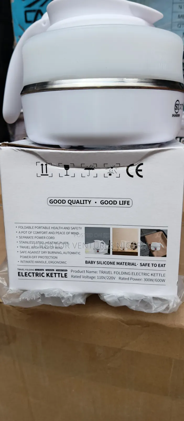 Kettle Electric Foldable Moblie,LOW CONSUMPTION,0.25lrt, Quick Boiler.