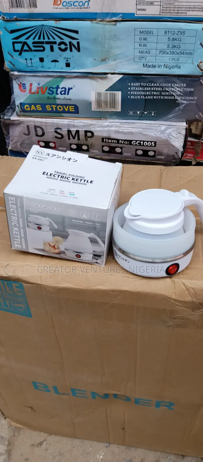 Kettle Electric Foldable Moblie,LOW CONSUMPTION,0.25lrt, Quick Boiler.