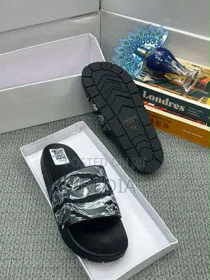 Givenchy Black Graphic Slide Sandals