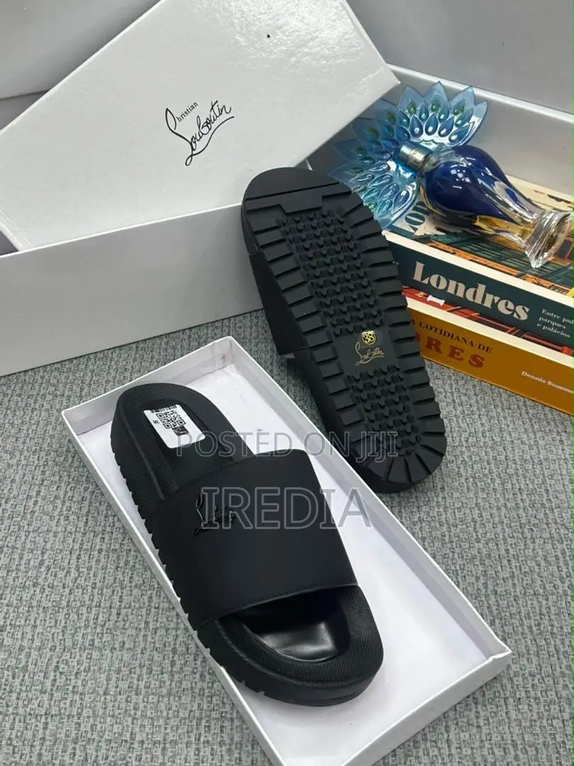 Givenchy Black Graphic Slide Sandals