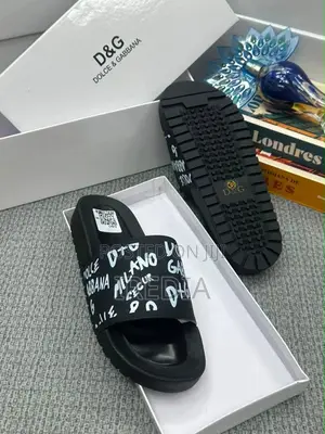 Givenchy Black Graphic Slide Sandals