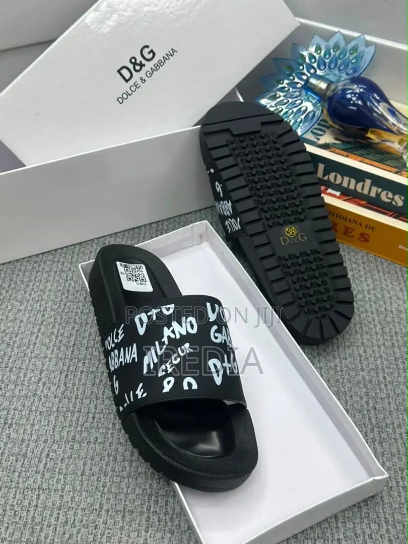 Givenchy Black Graphic Slide Sandals