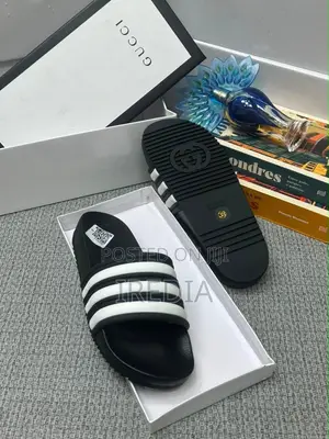 Givenchy Black Graphic Slide Sandals