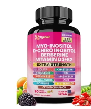 Myo Inositol Supplement 750mg, Berberine 500mg, 90 Capsules