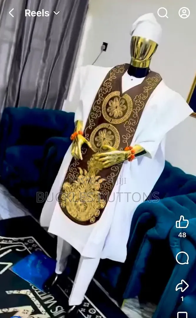 Agbada Monogram Design Biggest Size