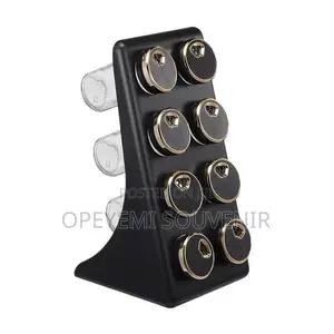Space-Saving 8-Jar Spice Rack