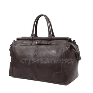 High Quality Travel Duffel Bag (Black/Brown) Secured by Buckle Strap